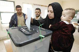 Sunni Woman Casts Her Vote "This time we won't let those people who have let us down in the past reach