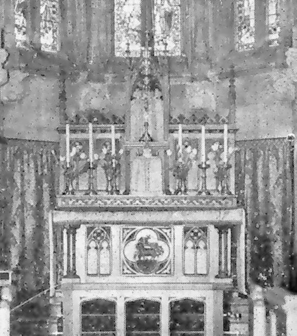 The altar, Alton Castle chapel, Staffs.