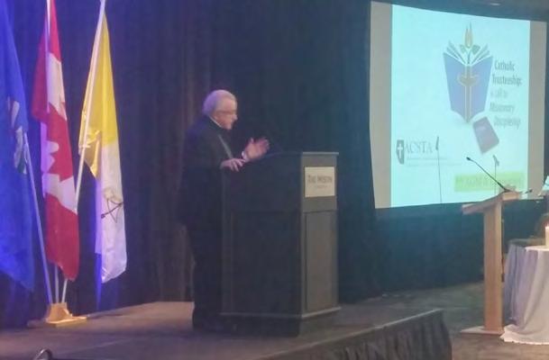 ACSTA AGM & Convention..cont d Bishop Emeritus Henry speaking at the 2017 ACSTA AGM & Convention In his second talk, Fr.