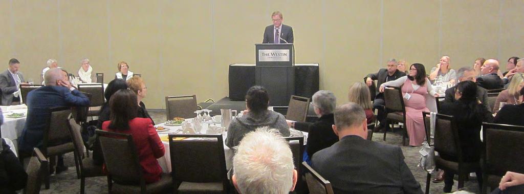 Lunch with Minister of Education David Eggen By Anthony Murdoch ACSTA Communications Director Alberta Minister of Education David Eggen speaks to Catholic trustees at a special luncheon during the