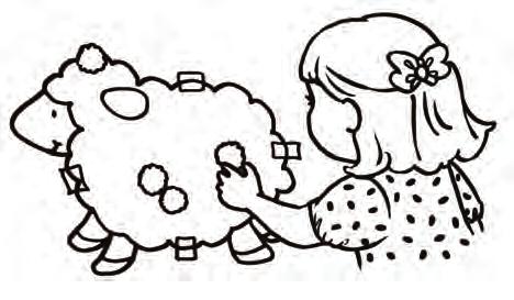 Play to Learn Active Game Center: Sticky Sheep Bible, Sticky Sheep Pattern from Growing with God CD-ROM, clear Con-Tact paper, permanent marker, tape, cotton balls (several for each child).