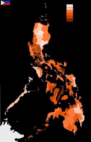 Population Density Map per Province (Source: Philippine Statistics Authority 2015 census) 10 Most Populous Provinces (Region) Metro Manila 12,877,253 NCR Luzon Cebu 4,632,359 VII Visayas Cavite
