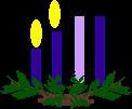 On the second Sunday of Advent, two blue candles can be lit.