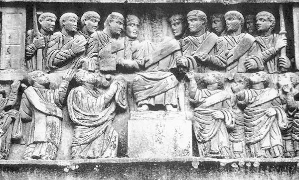 A relief panel from the Arch of Constantine.