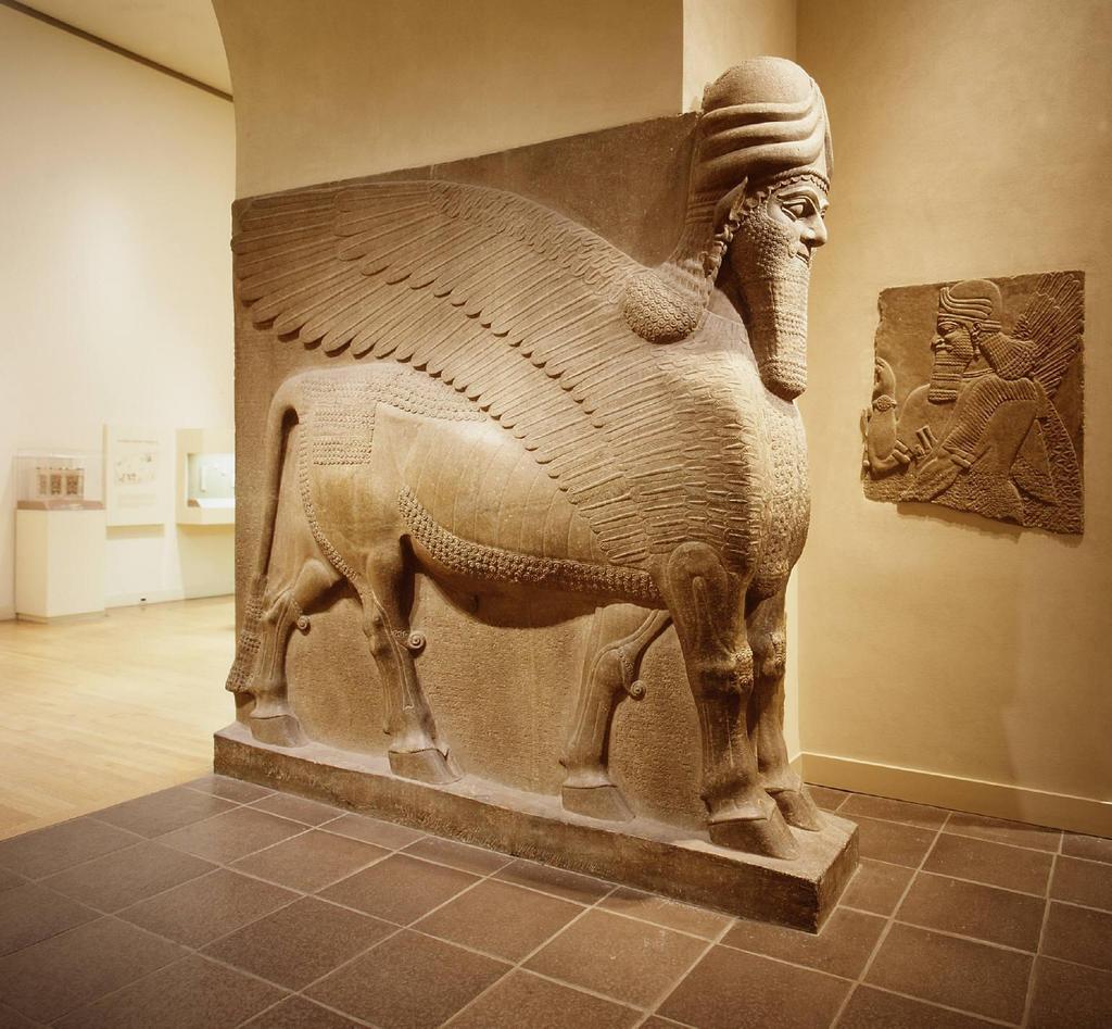 Human-Headed Winged Lion Lamassu (plural: lamassus) 883-859 Assyrian The entire purpose of a lamassu is to inspire civic pride and to inspire fear.