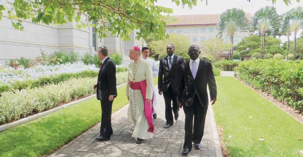 Archbishop Speich Meets with Latter- day Saint Leaders His Excellency Archbishop Jean- Marie Speich, Apostolic nuncio (an ecclesiastical diplomat representing the Holy See) in Ghana, met with leaders