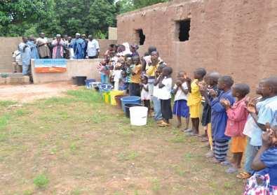 over 350 water wells benefiting thousands of