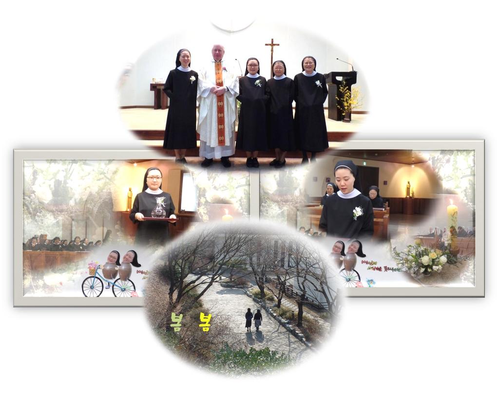 We thank all our sister who made hidden efforts for bringing them up to now, Sr. Christina Jeon, current novice mistress, the former Sr. Francisco Lee, Sr. Martina for making habits of theirs, Sr.