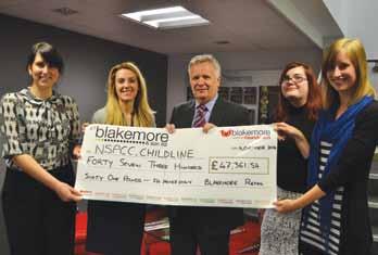 Blakemore Retail Fundraises a Further 47,000 for ChildLine Blakemore Retail stores raised 47,361 for the NSPCC s ChildLine Schools Service in the last quarter of the company s fundraising year.
