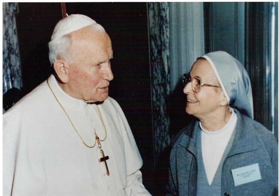 Her commitment as Superior General from 1989 to 2001, her untiring dedication, her love for the Congregation and for the Church earned for her the Pro Ecclesia et Pontifice, an award of honor