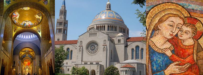 Welcome, Faith Questers, to the Basilica of the National Shrine of the Immaculate Conception known to locals as The Shrine. Can you guess who is honored here?