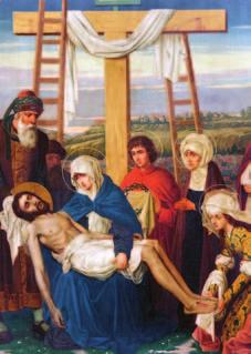 Thirteenth Station Jesus Is Taken Down from the Cross Death affects us all, and it questions us in a profound way, especially when it touches us closely, or when it takes the defenseless in such a