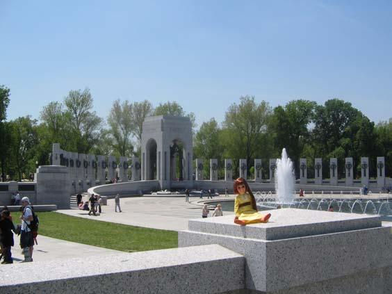 Here I am at the newest memorial, the World War II Memorial.