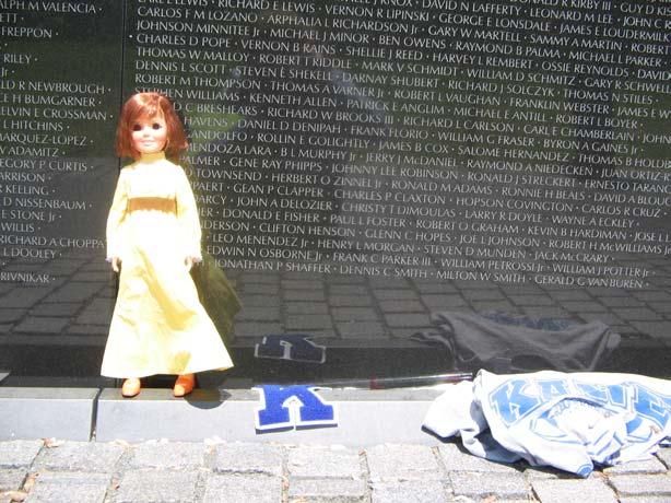 Here I am in front of the Vietnam Veterans Memorial.