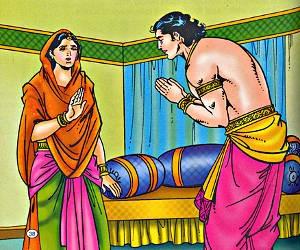 Karna readily gave away his Kavacha and Kundalas to Indra, cutting the armor and earrings off his body, earning the name Vaikartana.