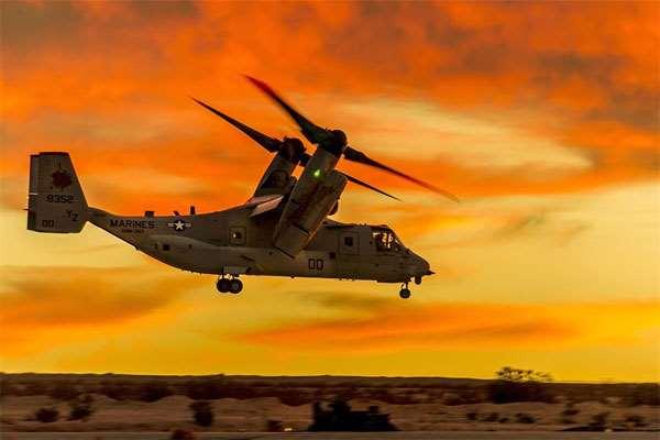 Major Brooks Gruber s Vindication An MV-22 Osprey tiltrotor aircraft hovers over the desert. Nineteen men died when a Marine Corps Osprey crashed in Arizona on April 8, 2000.
