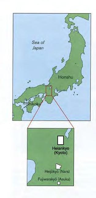 Heian 平安 period (794-1185) 710: Nara period capital Heijōkyō (now Nara) built 784: New capital built in Nagaoka Abandoned after 10 years 794: Move capital to Heiankyō (Capital of Peace and