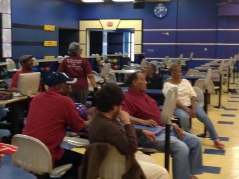 Approximately 20 attended but only 12 actually participated in the bowling. The others provided a lot of cheering, encouragement, and support throughout the games.