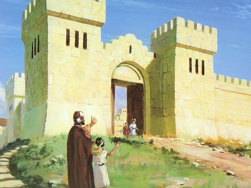 NEHEMIAH FINISHES THE CITY WALL Nehemiah 6:1-7:4 Nehemiah and the people of Jerusalem finished building the city wall. Everyone worked hard to make this happen.