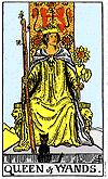 M I N O R A R C A N A QUEEN of WANDS (Leo) Comforting. Elegant confidence. Faithful. Generous. Inspiration. Keeps harmony and balance. Kind. Nurturing. Patient. Plants seeds of well intent. Success.