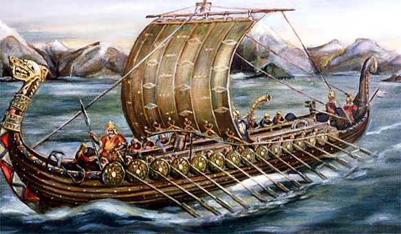 Viking Raiding Party Viking ships, because of their shallow draft, were able to successfully navigate rivers and streams that many other vessels could