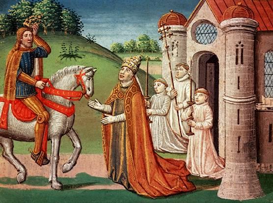 Charlemagne and the Pope The Frankish king Charlemagne was a devout Catholic who maintained a close relationship with the papacy throughout his life.
