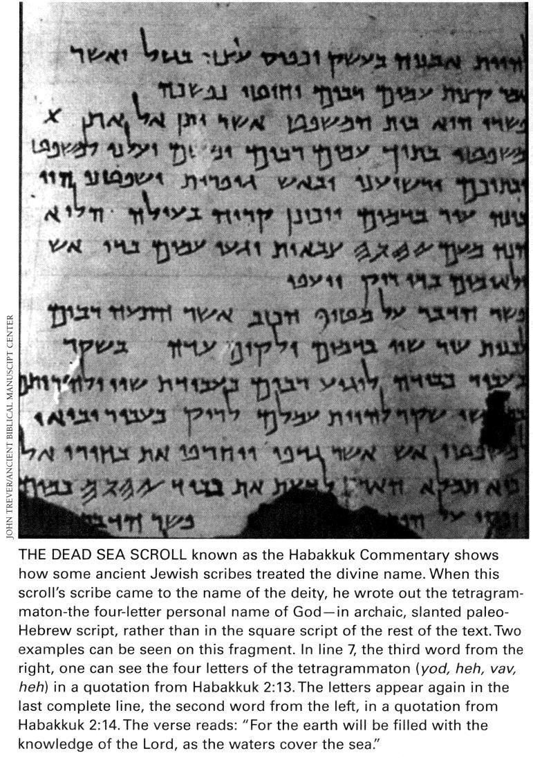 1. It can be transcribed with the same characters (in paleo-hebrew or in square Judean Aramaic/Hebrew) as the remainder of the manuscript. The Birth of Monotheism, page 132, by André Lemaire 2.