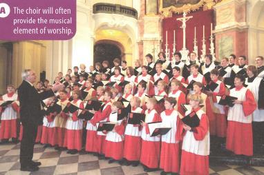Music in worship He who sings prays twice -CCC 1156 Other Christian points of view- Against- Some argue that lots of music in worship could be very distracting, they might prefer more traditional