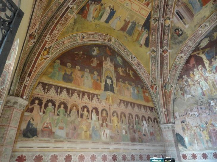 Paintings, frescos and drawings within Catholicism Fresco- is a technique of mural