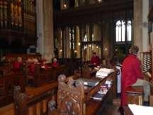 The nave pews can also be moved as necessary: this has meant that secular use of the naves and aisles has been possible including dinners, film shows, dances, and wedding receptions, in addition to a