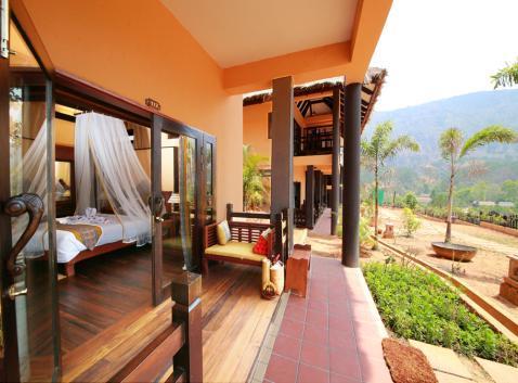 Each room has delightful views over the Shan hills and the lodge