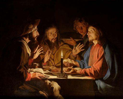 Ma]hias%Stom.%%Supper&at&Emmaus&(oil%on%canvas),%c.