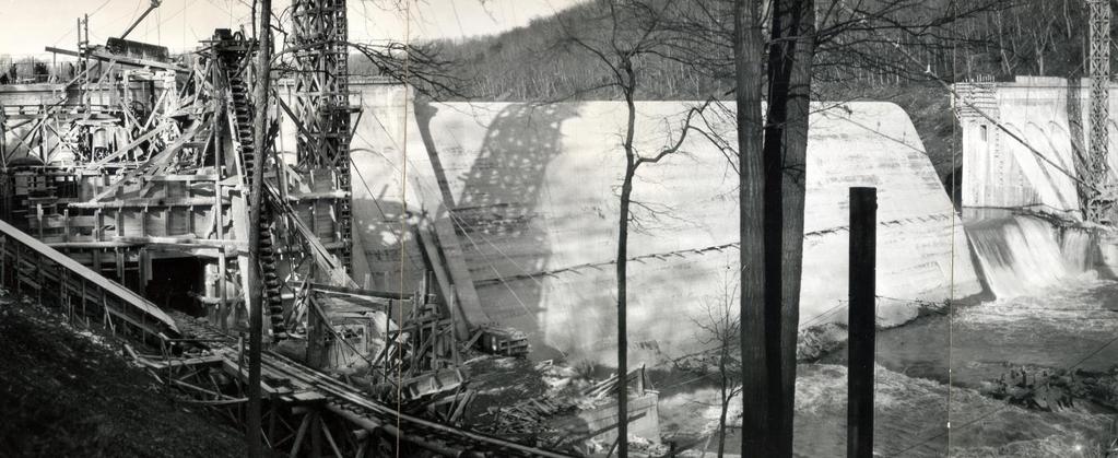 50 YEARS OF HISTORY TRAILS PAGE 9 Loch Raven Dam under construction, 1921. P009084, HSBC Collections.