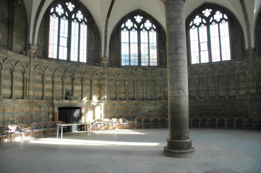 The Chapter House, used as a cafe in the busy summer months From a day tripper's point of view, the Chapter House, better known for grand events, is requisitioned during the summer months and turned