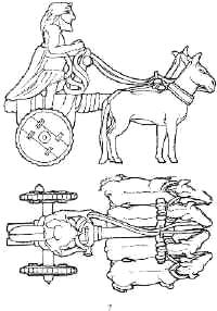 wheels, were used to convey important people or effigies of deities in litters or even merely under a tilt.