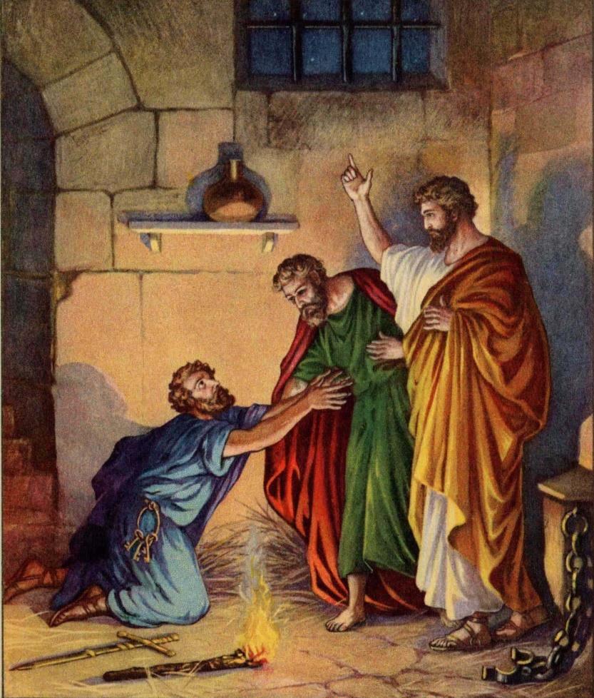 29 Then he called for a light, and sprang in, and came trembling, and fell down before Paul and Silas, 30 And brought them out, and said, Sirs, what must I do to be saved?