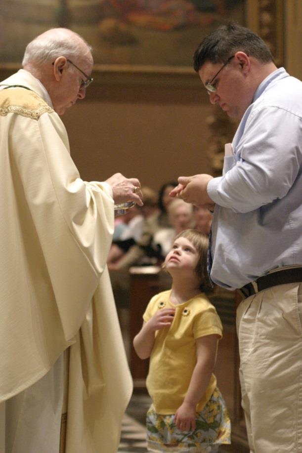 Holy Communion According to the Guidelines for the Celebration of the Sacraments with Persons with Disabilities, 1995: that the person be able to distinguish the Body of Christ from ordinary food,