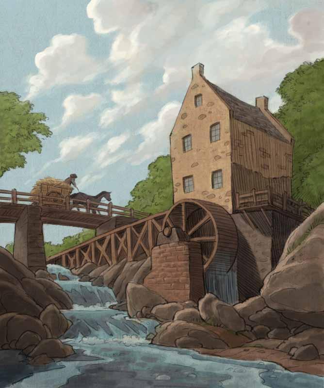 A water-powered mill