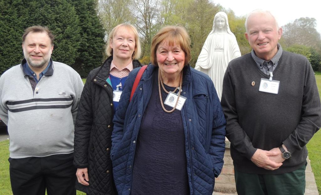 Page 7 Dr Susan Sarsfield RIP Dr Sue Sarsfield (centre) with Guardians Andrew (right), Anne Marie and Michael during the Pilgrimage Visit to Crewe We are sad to report that Sue Sarsfield, our Media