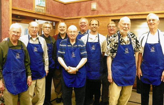 3) Trinity Men serving at a luncheon for