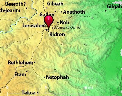 Kidron Valley KIDRONkid'-ron A place which, in obedience to Antiochus Sidetes, Cendebaeus fortified (1 Maccabees 15:39;), to which, when defeated, he fled, hotly pursued by John and Judas, sons of