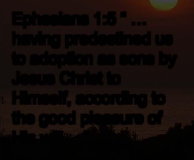 Ephesians 1:5 having predestined us to adoption as sons by Jesus Christ to