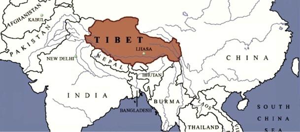 AND NOW IN TIBET Tibet is located in southeastern China bordered by India, Nepal and Bhutan.