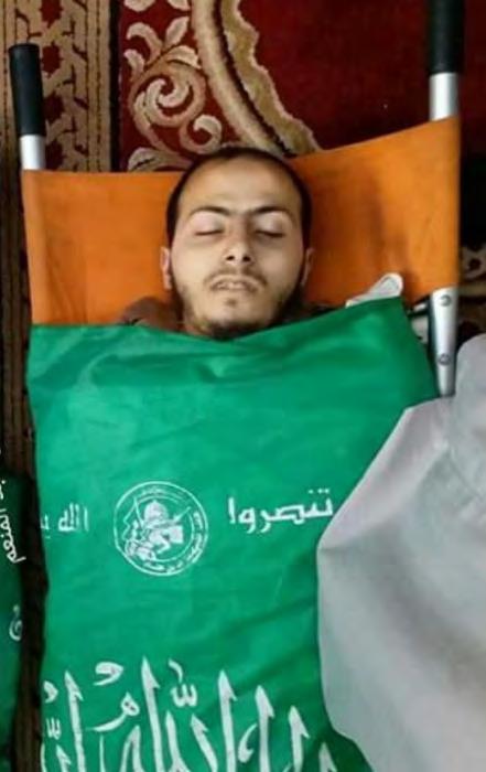 41 Circumstances of his death: Killed on May 14, east of al-bureij (Filastin al-a'an, May 14, 2018). Organizational affiliation: His body was wrapped in a Hamas flag for burial.