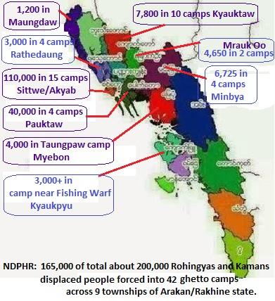 from Rakhine state as a result of it's situated along the Kaladen River connected to Arakan. After about a year of confinement, the situation has been normalized by community leaders and authorities.