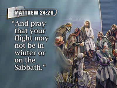 70, when Jerusalem was destroyed, would still be keeping the Sabbath!