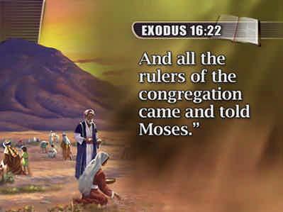 (Text: Exodus 16:6) Then Moses and Aaron said to all the children of Israel, 51 At evening you shall know that the Lord has