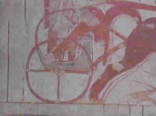 BIBLE STUDY OUT OF THE ASHES (Part-4) Page - 15 EGYPTIAN CHARIOT WHEEL WHEEL ON SEA FLOOR The gold gilded chariot wheel shown above right was