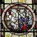 These contain twelve roundels depicting scenes from the life of our saint, copied from the seven hundred year old St Guthlac Roll, held at the