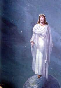 Rev. 12:1 And there appeared a great wonder in heaven; a woman clothed with the sun, and the moon under her feet, and upon her head a crown of twelve stars: 2 And she being with child cried,